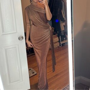 Elegant Bronze Evening Gown